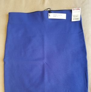 Royal blue stretch skirt